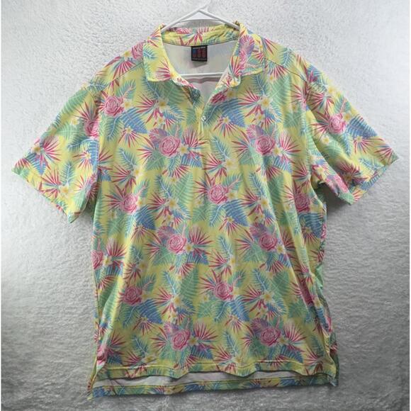 Other - Tropical Bros Floral Polo Sunny Days Everyday Mens Size Large Golf Polo